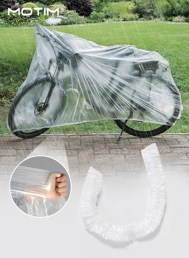 1Pcs Disposable Bike Cover Motorcycle Cover, Transparent Waterproof Rain Cover for Mountain Road Electric Bike Motorcycle, UV Rain Snow Dust Proof